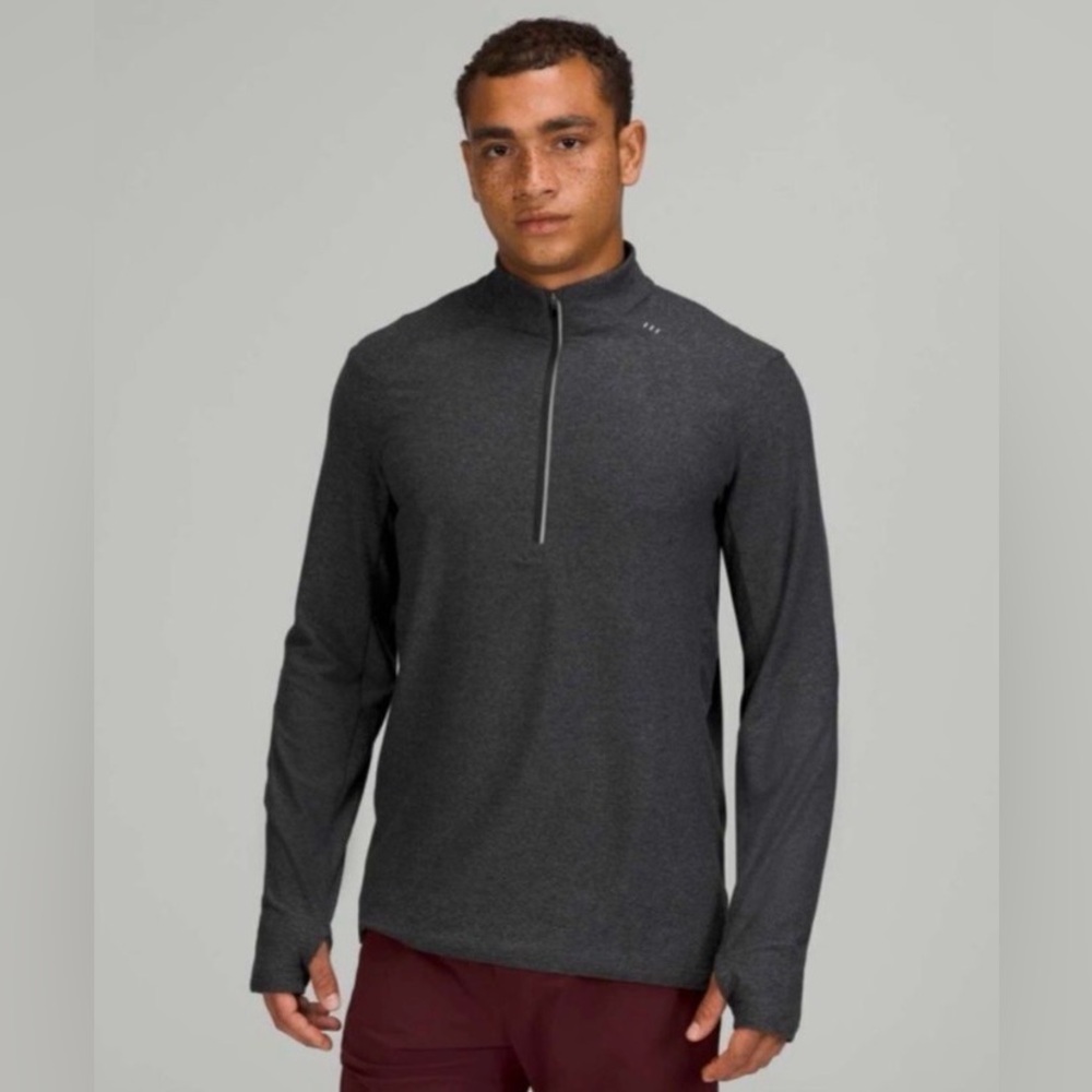 Lululemon Surge Warm Men's Charcoal Gray Half-Zip Pullover size XL